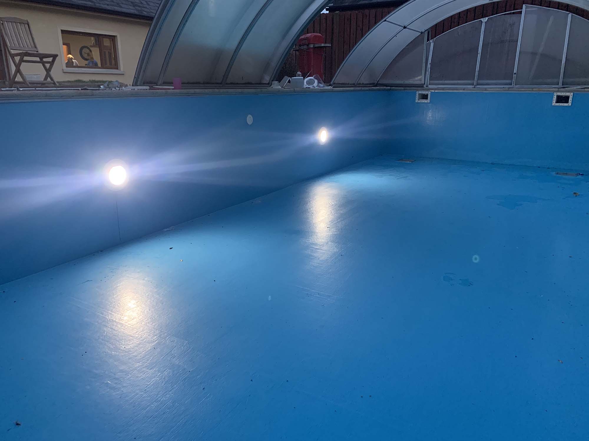 Indoor swimming pool lighting systems